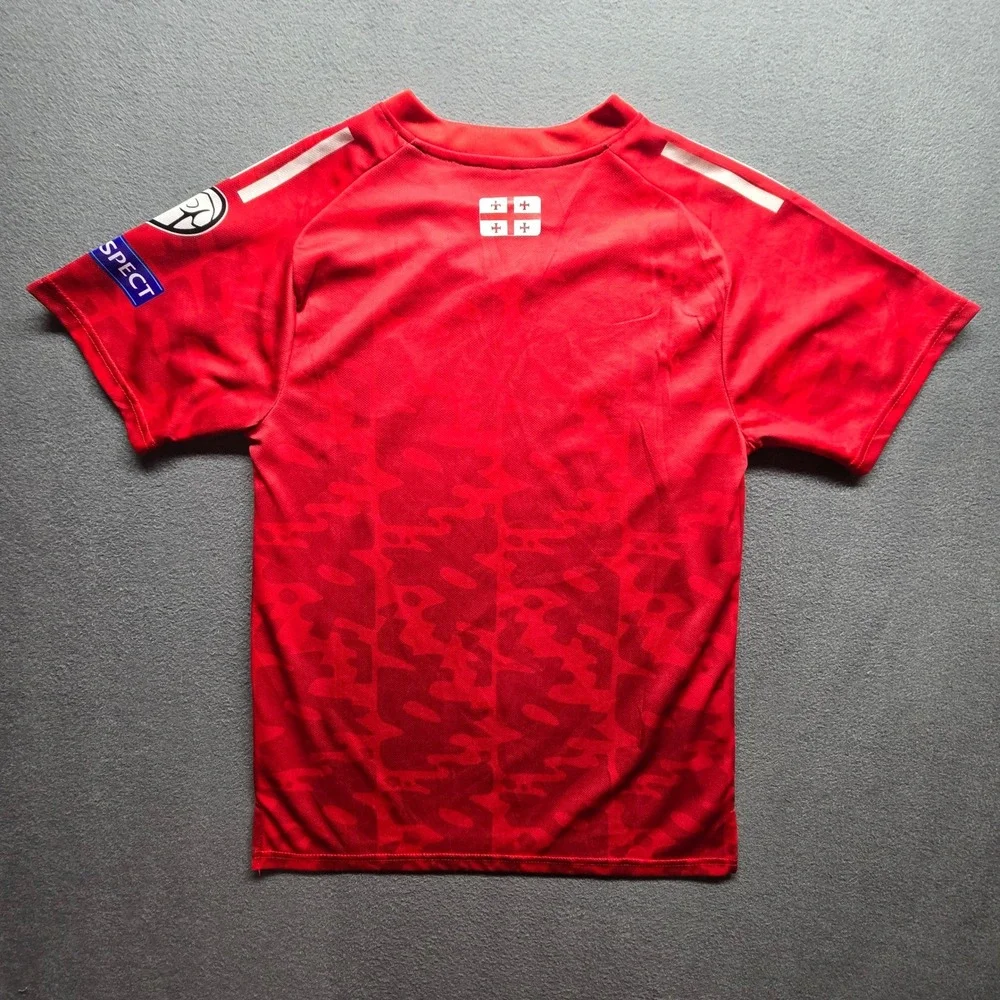 Adidas Georgia National Team Soccer Jersey Red Camo Aeroready Mens XS UEFA Patch